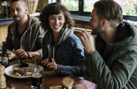 Diverse People Hang Out Pub Friendship